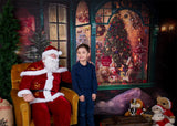 Laden Sie das Bild in den Galerie-Viewer, Fox Christmas Shop Fabric/Vinyl Photo Backdrop