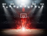 Laden Sie das Bild in den Galerie-Viewer, Fox Basketball Court Sports Vinyl Backdrop-Foxbackdrop