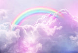 Laden Sie das Bild in den Galerie-Viewer, Fox Cloud with Rainbow Vinyl Backdrop-Foxbackdrop