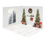 Laden Sie das Bild in den Galerie-Viewer, Fox 3 PCS Weihnachtszimmer Set Vinyl Foto Hintergrund